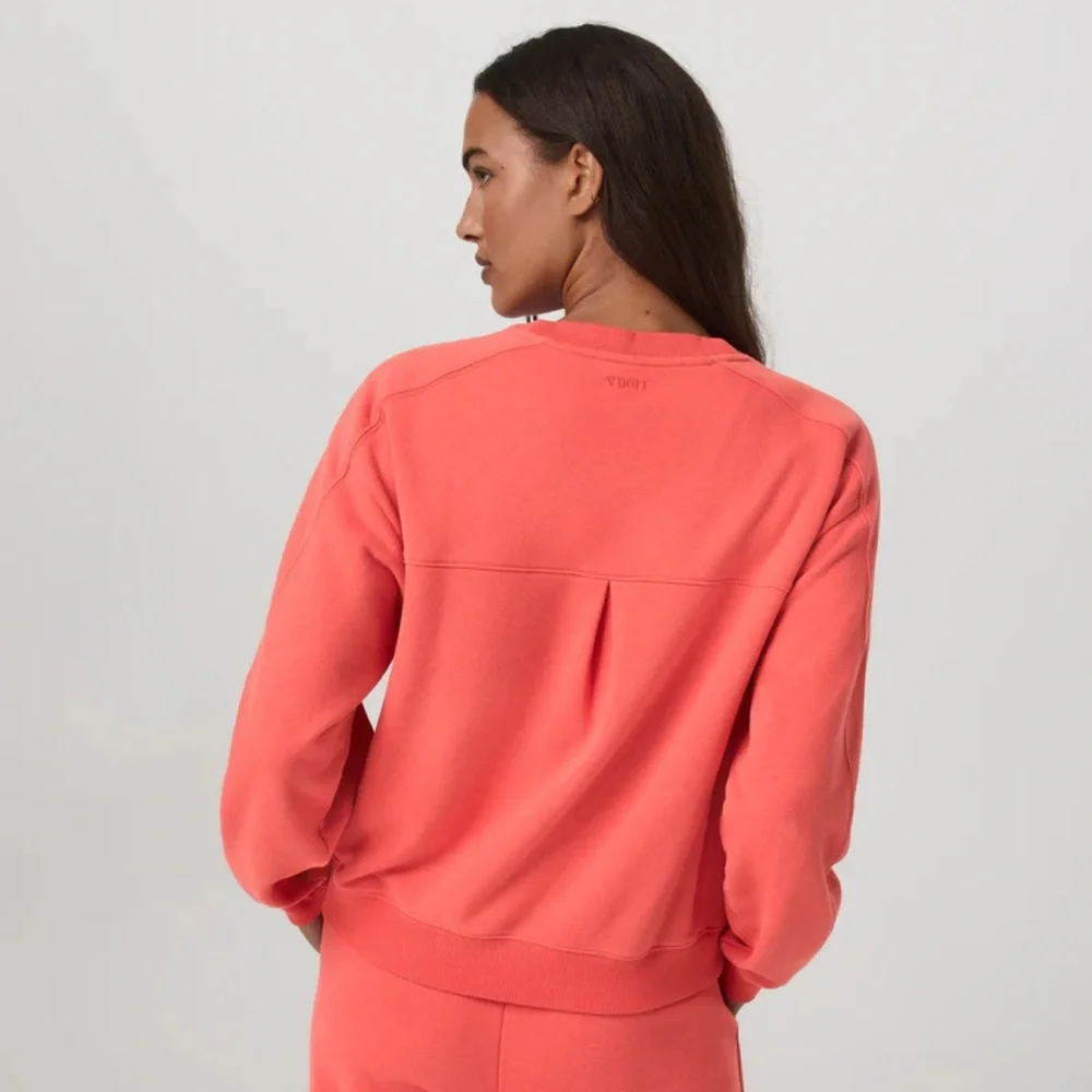 Vuori Women's Sedona Seams Crew in Bright Coral